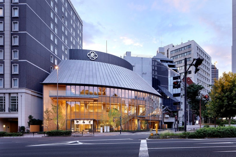 Timber-lined exterior of the Toraya Akasaka flagship