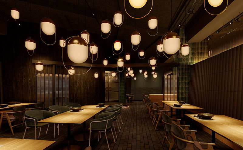 Dining room at TsuruTonTan Udon Noodle Brasserie Roppongi